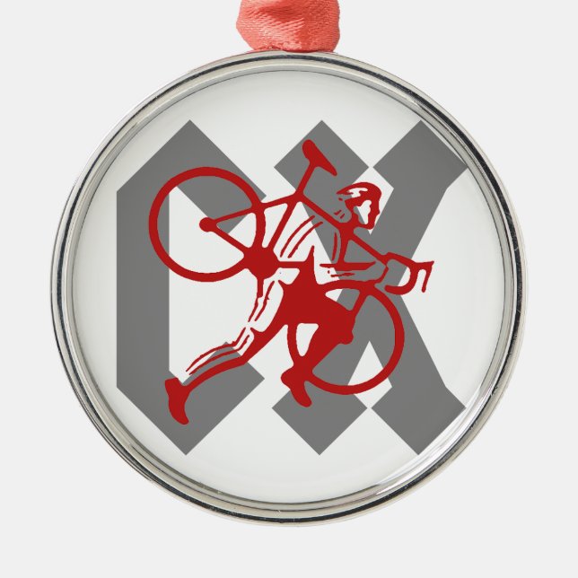 Cyclocross Ornament Aus Metall (Vorne)