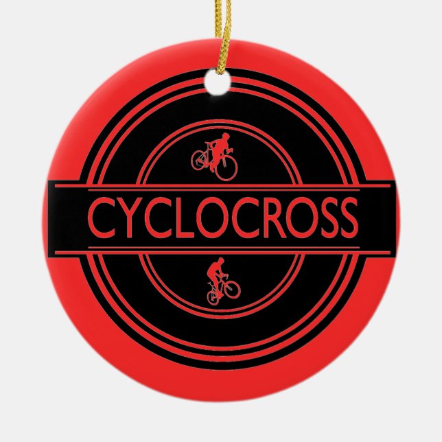 Cyclocross Verzierung Keramikornament (Vorne)