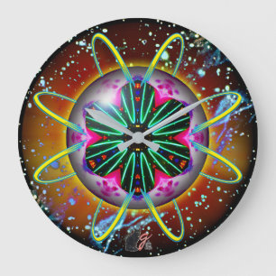 Cyclon Orbz Kaleid Round Große Wanduhr