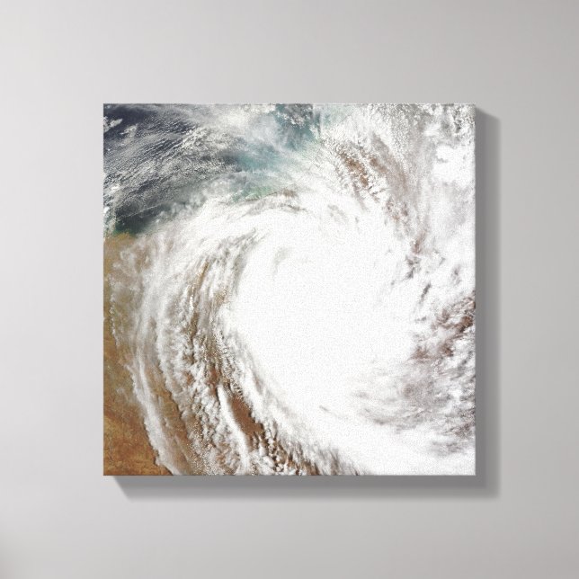 Cyclone Laurence bewegt sich weit ins Landesinnere Leinwanddruck (Vorderseite)