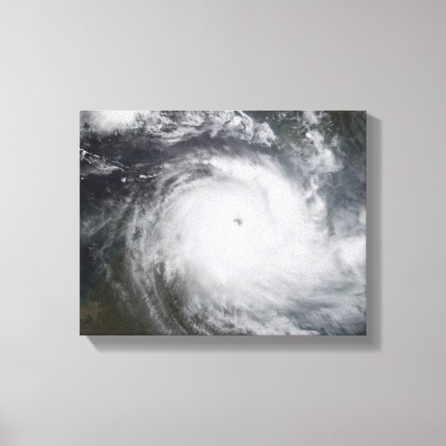 Cyclone Monica im Südpazifik Leinwanddruck (Vorderseite)