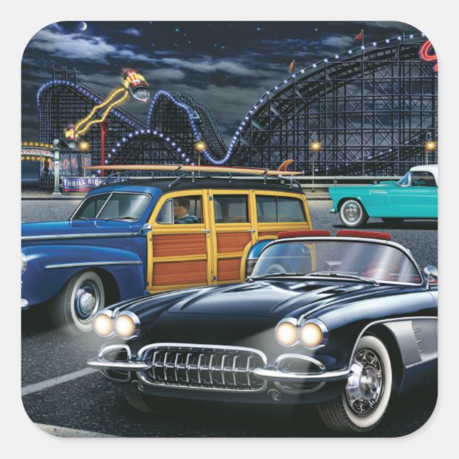 Cyclone Racer Quadratischer Aufkleber (Vorderseite)