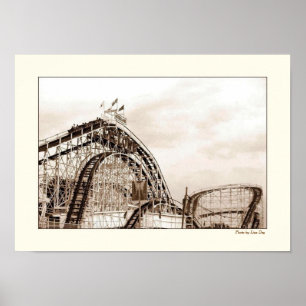 Cyclone Rollercoaster Poster