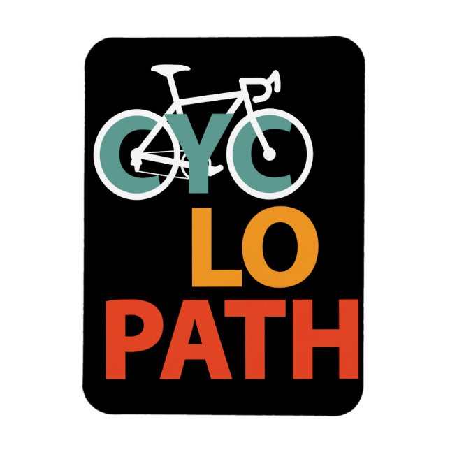 Cyclopath Bicycle Funny Cycling Magnet (Vertikal)