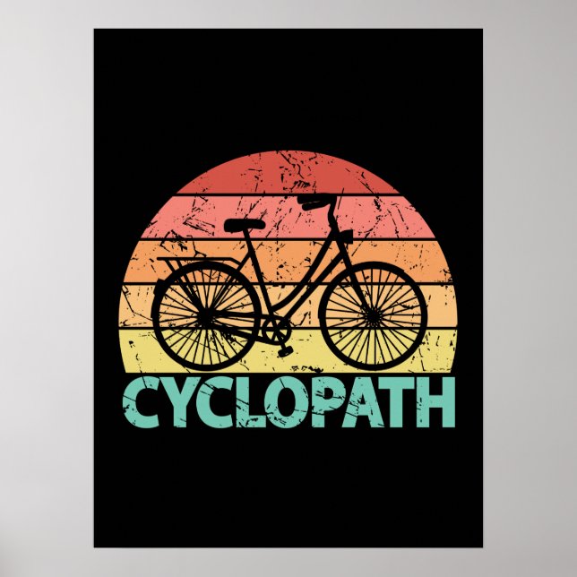Cyclopath Funny Cycling Bicycle Poster (Vorne)
