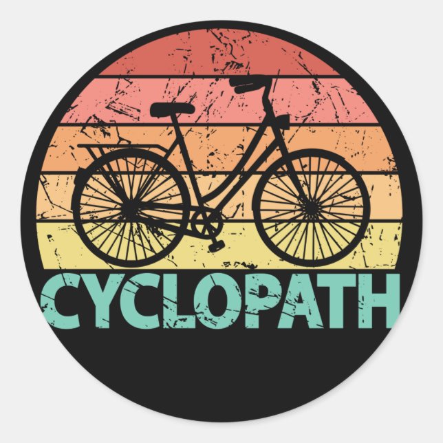 Cyclopath Funny Cycling Runder Aufkleber (Vorderseite)