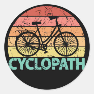 Cyclopath Funny Cycling Runder Aufkleber