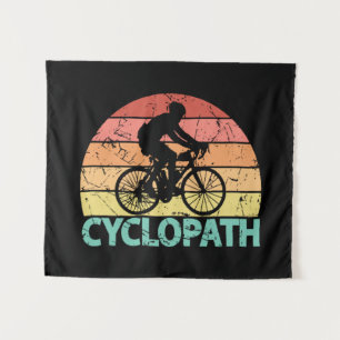 Cyclopath Funny Cycling Wandteppich