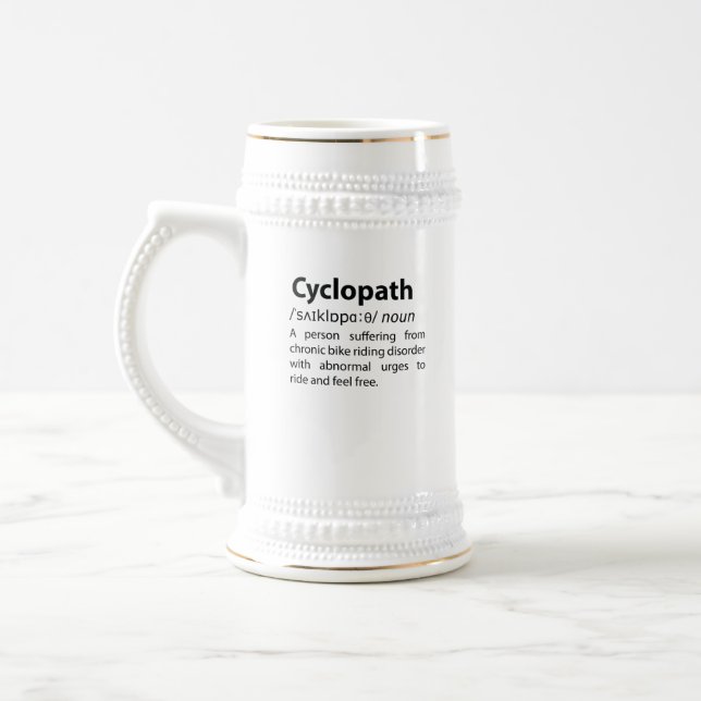 Cyclopath Funny Dictionary Definition Bierglas (Links)