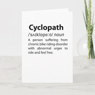 Cyclopath Funny Dictionary Definition Karte