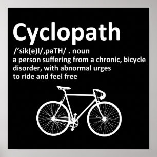 Cyclopath Funny Geschenk für Radfahrer und Biker Poster