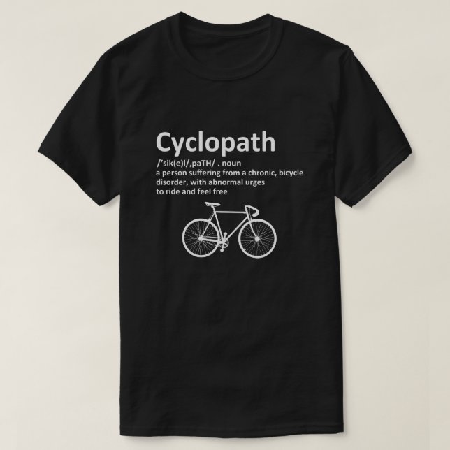 Cyclopath Funny Shirt für Radfahrer und Biker (Design vorne)