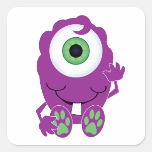 Cyclops Monster Quadratischer Aufkleber