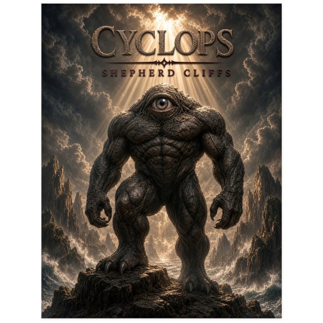 Cyclops Shepherd Cliffs Dark Cinema Postkarte (Von Creator hochgeladen)