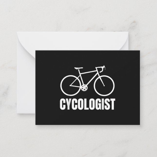 Cycologist Funny Bicycle Bike Gift Mitteilungskarte (Vorderseite)