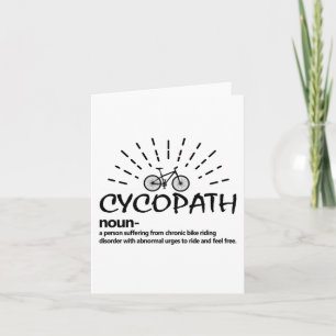 Cycopath Definition Lustiger Fahrradfahrer Radfahr Karte