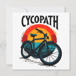 Cycopath: Elektrofahrrad mit Sonnenuntergang Grafi Dankeskarte