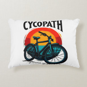 Cycopath: Elektrofahrrad mit Sonnenuntergang Grafi Dekokissen
