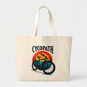 Cycopath: Elektrofahrrad mit Sonnenuntergang Grafi Jumbo Stoffbeutel