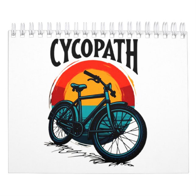Cycopath: Elektrofahrrad mit Sonnenuntergang Grafi Kalender (Titelbild)