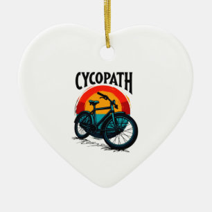 Cycopath: Elektrofahrrad mit Sonnenuntergang Grafi Keramik Ornament