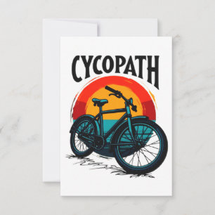 Cycopath: Elektrofahrrad mit Sonnenuntergang Grafi Save The Date