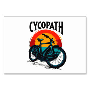 Cycopath: Elektrofahrrad mit Sonnenuntergang Grafi Tischnummer
