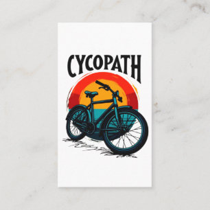 Cycopath: Elektrofahrrad mit Sonnenuntergang Grafi Visitenkarte
