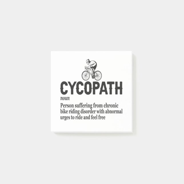 Cycopath Funny Cycling für Radfahrer und Biker Post-it Klebezettel (Vorderseite)