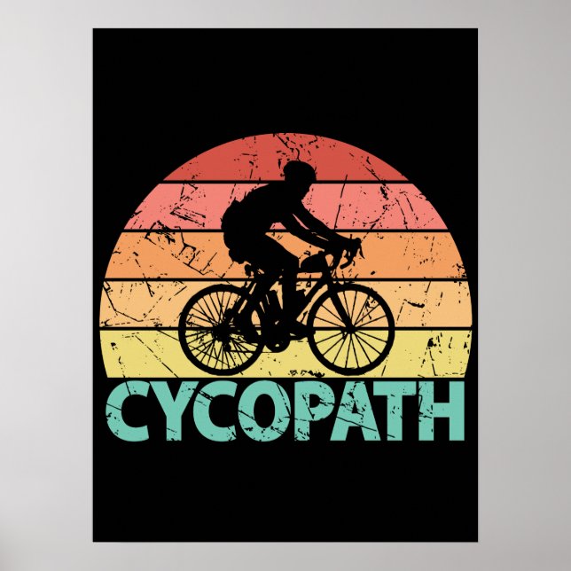 Cycopath Funny Cycling Poster (Vorne)