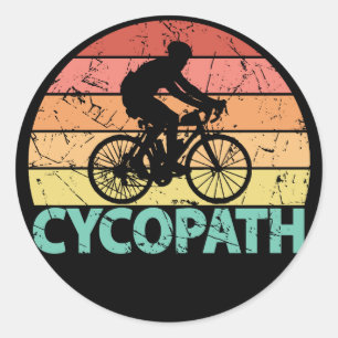 Cycopath Funny Cycling Runder Aufkleber