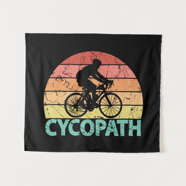 Cycopath Funny Cycling Wandteppich (Vorderseite (Horizontal))