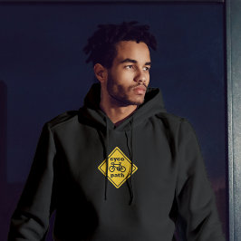 Cycopath Funny Road Sign für Cycopath Lover Hoodie