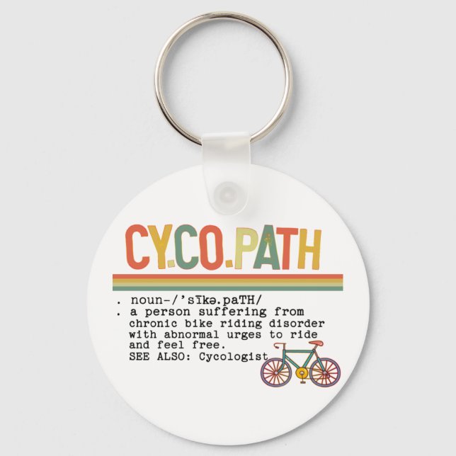 CycoPath Funny Spaß Radfahrer - Definition Schlüsselanhänger (Vorderseite)