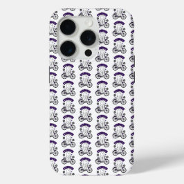 Cycopath Halloween Ghost auf Lila Fahrrad Case-Mate iPhone Hülle