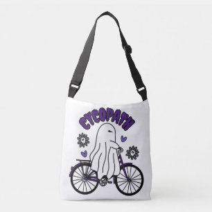 Cycopath Halloween Ghost auf Lila Fahrrad Tragetaschen Mit Langen Trägern