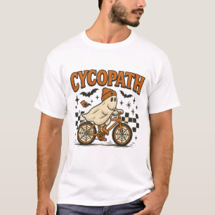 Cycopath Lustiger Geist fährt Fahrrad Halloween-Ku T-Shirt
