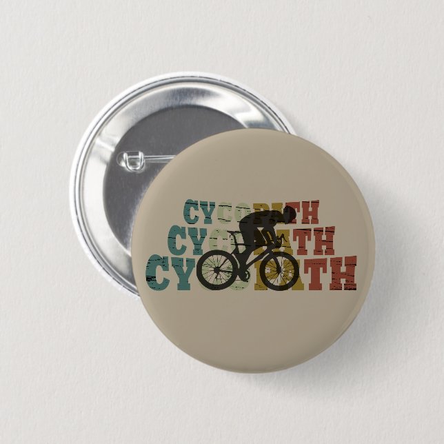 Cycopath - Mountainbiken - Lustiges Radfahren Button (Vorne & Hinten)