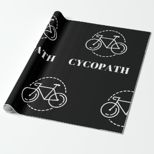 Cycopath Radfahren Pun Minimalist Roadbike Radfahr Geschenkpapier