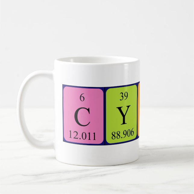 Cydney Periodenname Tasse (Links)