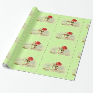 Cygne avec papier cadeau Rose