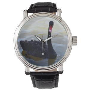 Cygne noir, montre à poignet