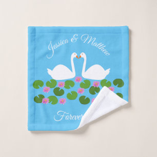 Cygnes blancs et nénuphars Mariage Personnalisé