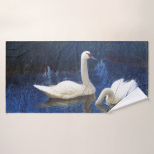 Cygnes en roseaux, Bruno Liljefors