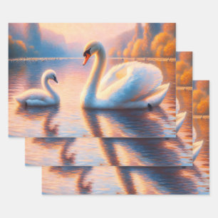 Cygnet und Swan Geschenkpapier Set