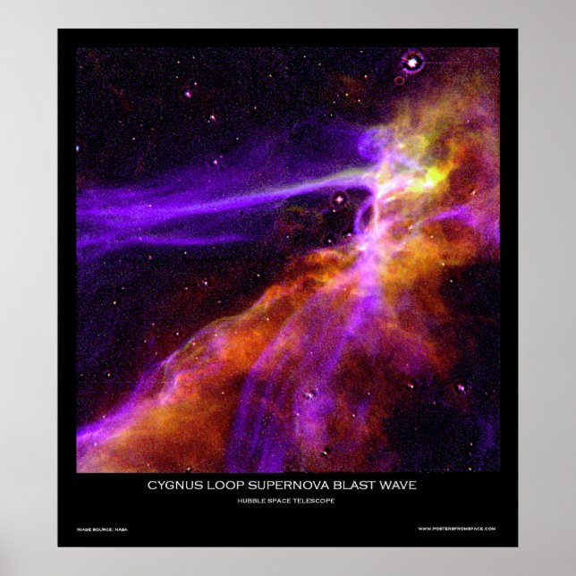 Cygnus Loop Supernova Blast Wave Poster From Space (Vorne)