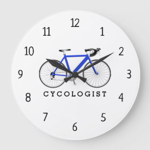 Cykologe Blue Bicycle Large Clock Große Wanduhr