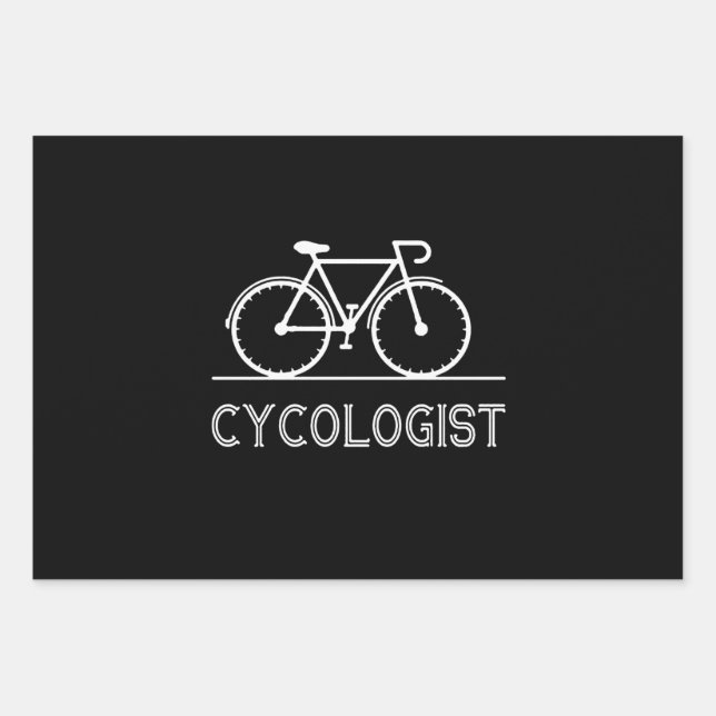 Cykologe Cycle Lover Geschenk für Radfahrer Geschenkpapier Set (Vorderseite)