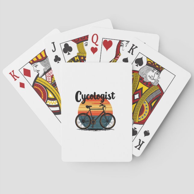Cykologe: Energetic Biker T-Shirt - zum Radfahren Spielkarten (Rückseite)
