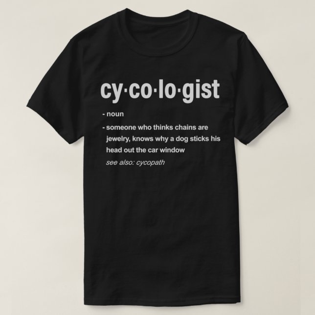 Cykologe Funny Cycling Design T-Shirt (Design vorne)